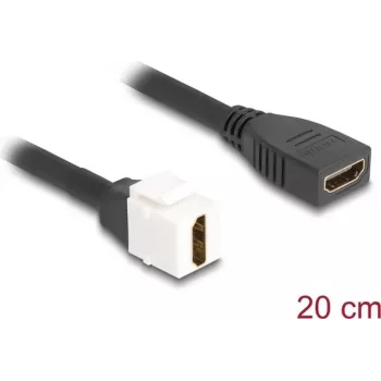 DeLOCK Keystone modulis HDMI sieviete-sieviete 8K 60 Hz 20 cm melns