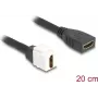 DeLOCK Keystone modulis HDMI sieviete-sieviete 8K 60 Hz 20 cm melns