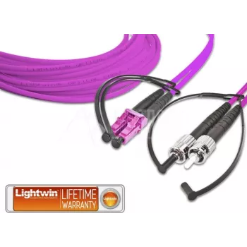 Lightwin LDP-50 LC-ST 1.0 OM4 optiskās šķiedras kabelis 1 m violets (LDP-50 LC-ST 1.0 OM4)