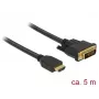 Video kabeļa adapteris DeLOCK 85656 5 m HDMI Type A DVI Melns