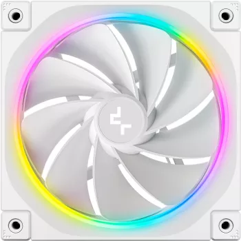 DeepCool FL12R 120 mm PC ventilators, balts, 2150 RPM, ARGB fona apgaismojums