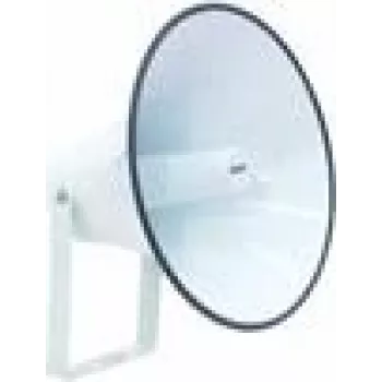 Horn Speaker Omnitronic EH-400 White — āra lietošanai, piestiprināms pie sienas, laikapstākļiem izturīgs horn speaker