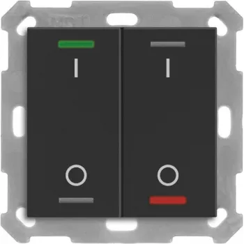 MDT BE-TAL55T206.B1 KNX spiedpogas gaismas slēdzis Light 55 2f RGBW temperatūras sensors matēti melns pārslēgšana 1