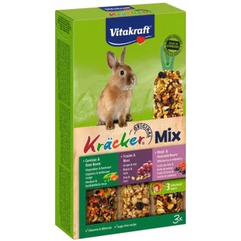 Vitakraft 25227 Kārumu maisījums trušiem ar vīnogu garšu, augļiem, dārzeņiem un valriekstiem, 160 g