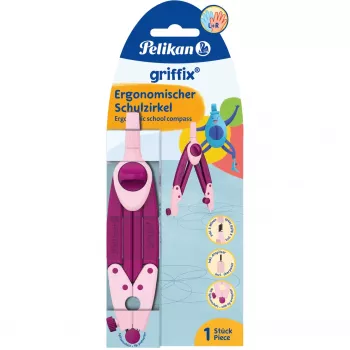 Pelikan Griffix rozā tintes pildspalva 1 gab. blistera iepakojumā