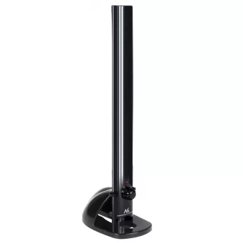 Iekštelpu TV antena MACLEAN MCTV-930 — DVB-T, VHF 87.5–230 MHz, UHF 470–790 MHz, pastiprinājums 26/28 dB, 75 Ω, melna