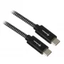 USB 3.2 Gen 2 kabelis, USB-C spraudnis > USB-C spraudnis (meln/pelēks, 0,5 m, pīts)