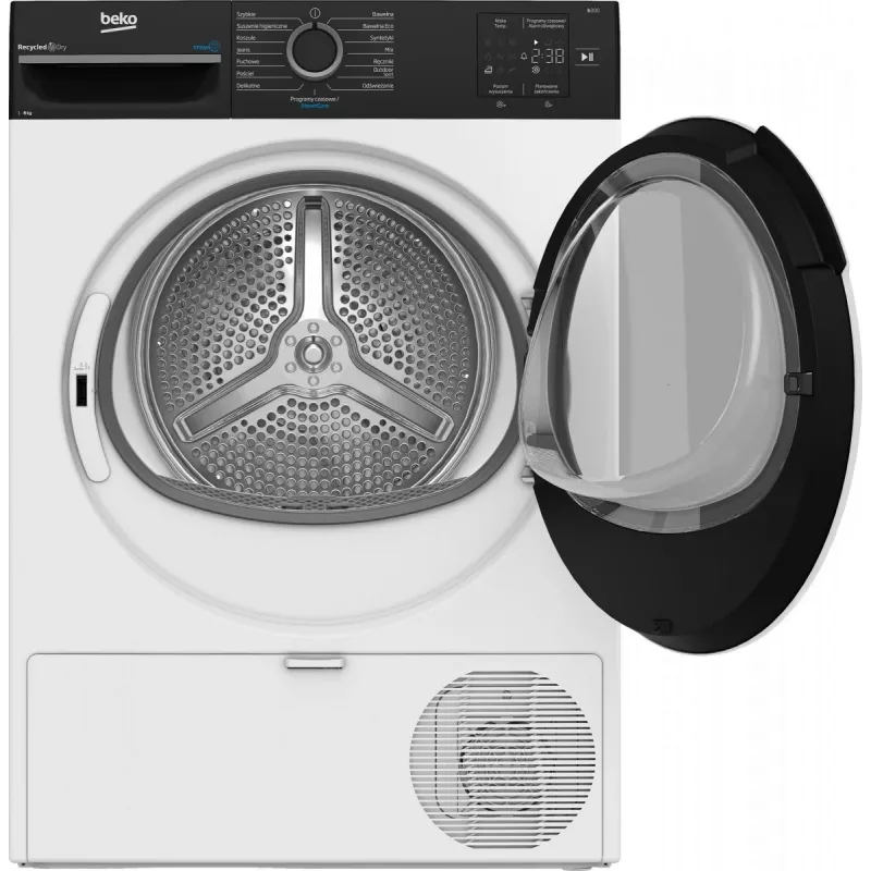 Veļas žāvētājs BEKO BM3T3823WBW šaurais modelis