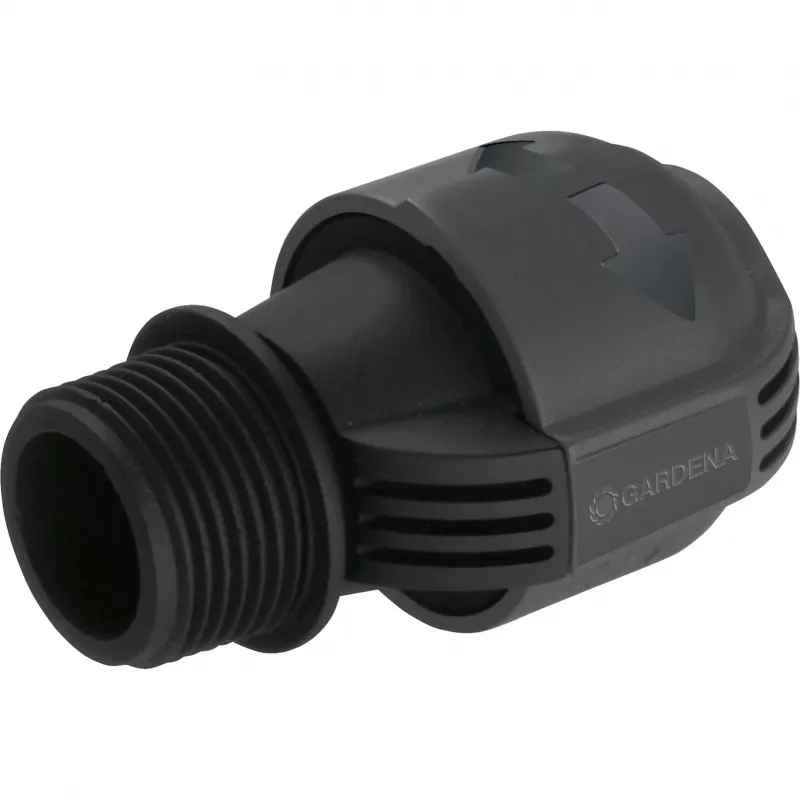 Savienotājs sprinkleru sistēmai 25mm > 1, melns/pelēks
