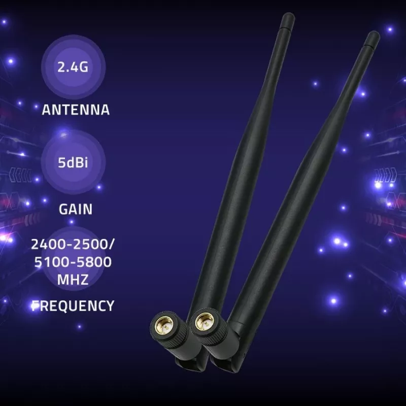 Iekštelpu Wi-Fi antena QOLTEC 57046, divu joslu 2.4–2.5 GHz un 5.1–5.8 GHz, 5 dBi, 50 Ω