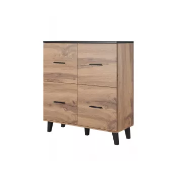 Cama sideboard LOTTA 110 4D wotan oak + mat Melns