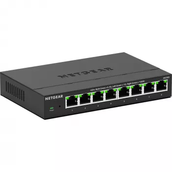 NETGEAR MS308 Nepārvaldāms 2.5G Ethernet slēdzis, 8 porti, melns