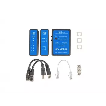 Tīkla kabeļu testeris Lanberg NT-0404 PoE Tester melns zils