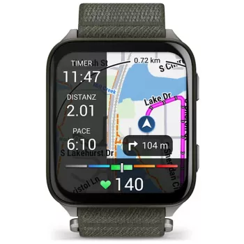 Garmin Venu X1 5.08 cm (2) AMOLED digitālais 448 x 486 pikseļi Skārienekrāns Pelēks Wi-Fi GPS (satelīts)