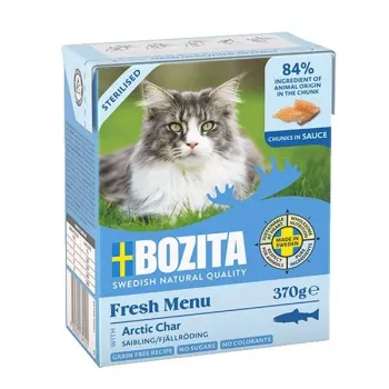 BOZITA Fresh Menu Sterilised Arctic char - slapjā barība kaķiem - 370g