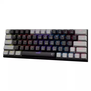 Mehāniskā spēļu tastatūra White Shark Wakizashi WAKIZASHI-2 ar US Red slēdžiem, Melni-Pelēka