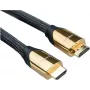 Roline Premium - HDMI mit Ethernetkabel - HDMI (M) bis HDMI (M) - 1 m - Doppelisolierung - Nylon Black - 4K Unterstützung