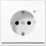 JUNG LS 1520-O WW LNW - kontaktligzda, F tips, 1 modulis, 2P, balta, termoplasts