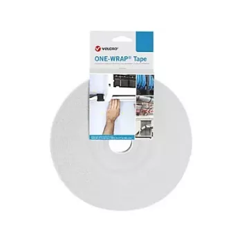Velcro One Wrap lentes saites kabelim, polipropilēns, 25000 mm x 10 mm, balts