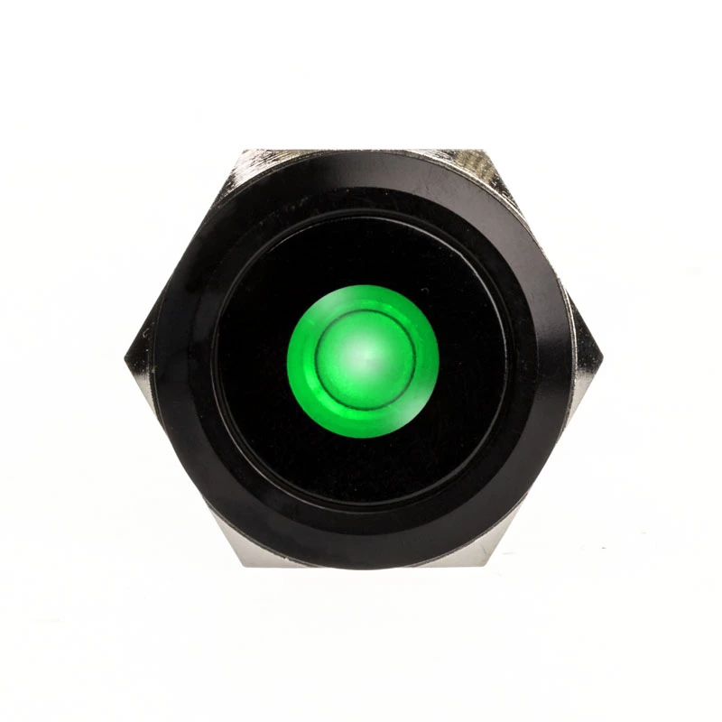 DimasTech PD220 vandālizturīga 25mm spiedpoga Blackline Dot RGB