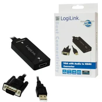 VGA-HDMI video adapteris LogiLink CV0060 Melns