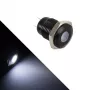 Apgaismota vandālizturīga spiedpoga Lamptron LAMP-SW2004-H, melns polikarbonāts, balts punkts