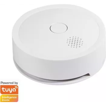 Dūmu detektors WiFi Smart, Tuya saderīgs balts