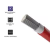 Saules kabelis QOLTEC 53852 6 mm², 100 m spole, sarkans