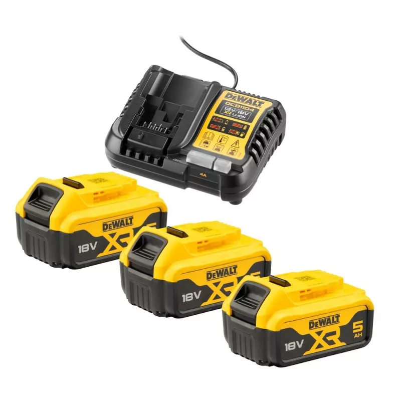 DeWalt DCK429P3T-QW Kombinētais komplekts DCD805 + DCG405 + DCH273 + DCF850, 18 V melns, dzeltens