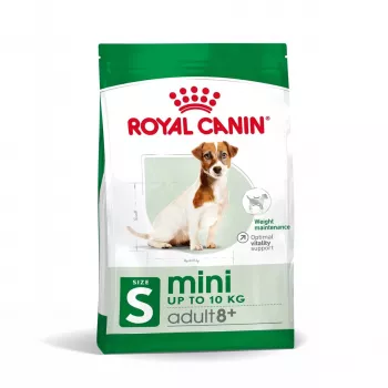 Sausā barība suņiem Royal Canin Mini Adult 8+ Senior ar putnu gaļu, rīsiem un dārzeņiem, 8 kg, mazām šķirnēm (5–10 kg)