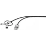 Renkforce USB kabelis USB 2.0 USB-A spraudnis, USB-C™ spraudnis, USB-Micro-B spraudnis, Apple Lightning spraudnis 1,00 m tumši pelēks, pīts (RF-3335108)