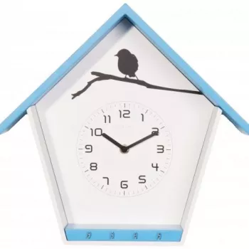 NeXtime klok 3109bl Cuckey, 30.5x33x11 cm, sienas, zils/balts