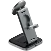 SATECHI 3-in-1 Salokāms Qi2 Bezvadu Lādētājs (Space Gray) ar A, C, G spraudņiem
