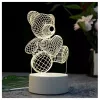 Nakts lampiņa Extralink HOME 3D sirds optiskās ilūzijas galda lampa USB