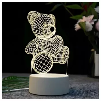 Nakts lampiņa Extralink HOME 3D sirds optiskās ilūzijas galda lampa USB