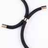 Phone necklace maciņš Lookabe iPhone 7/8 Plus — zelta ķēde, melns maciņš