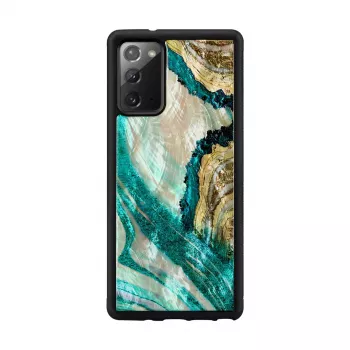 Aizsargmaciņa iKins Samsung Galaxy Note20 — Aqua Agate dizains