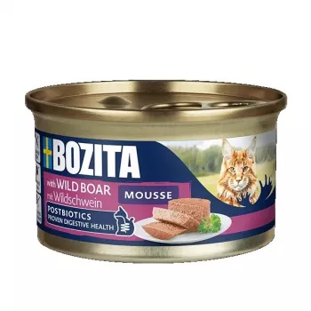 Bozita Mousse pieaugušiem kaķiem ar mežacūku, 85 g