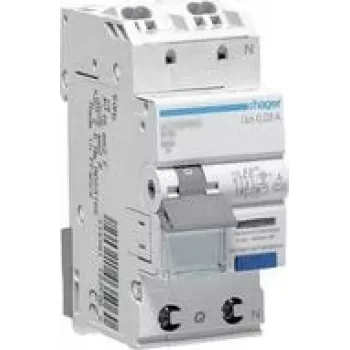 Hager RCBO Slēdzis 1P+N 6kA C-13A 30mA ADS963D