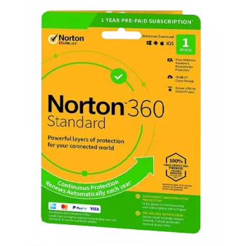 Norton 360 Standard | 1 Ierīce | 1 Gads | 10 GB Mākoņkrātuve | EU | NAV Abonements