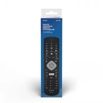 SAVIO tālvadības pults RC-10 Philips TV, IR bezvadu, melna, spiedpogu ievade