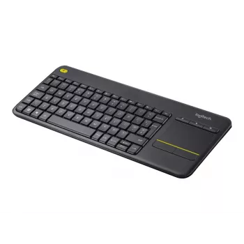 Logitech Wireless Touch Keyboard K400 Plus Mini QWERTZ Melna