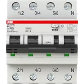 ABB RCBO Slēdzis DS203NCA-B20/03P+N DS203NC B20 A30 (2CSR256140R1205)