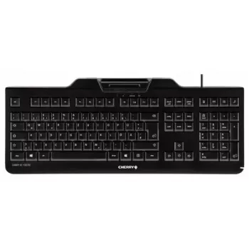 CHERRY KC 1000 SC tastatūra universāla USB AZERTY melna