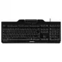 CHERRY KC 1000 SC tastatūra universāla USB AZERTY melna
