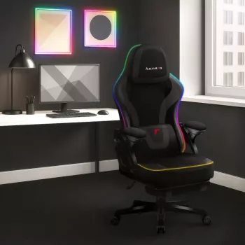 Spēļu krēsls huzaro HZ-FORCE 4.6 RGB Black Mesh