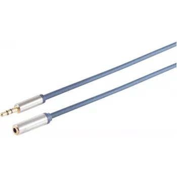 3.5 mm audio kabelis ShiverPeaks 30805-1.5-MHQ-SLIM Chrome Metal Slim Line 1,5 m