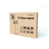 Grīdas TV statīvs GEMBIRD TVS-86TR-01-W 37–86 collu televizoriem, balts, grozāms un slīpējams, VESA 200x200–600x400, max slodze 50 kg