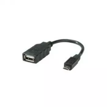ROLINE USB 2.0 kabelis, USB 2.0 Micro B - A ligzda, OTG, 0,15 m (11.02.8311)