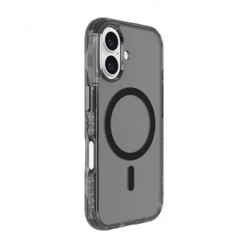 Caurspīdīgs melns LAUT CRYSTAL MATTER X aizsargmaciņš iPhone 16 sērijai